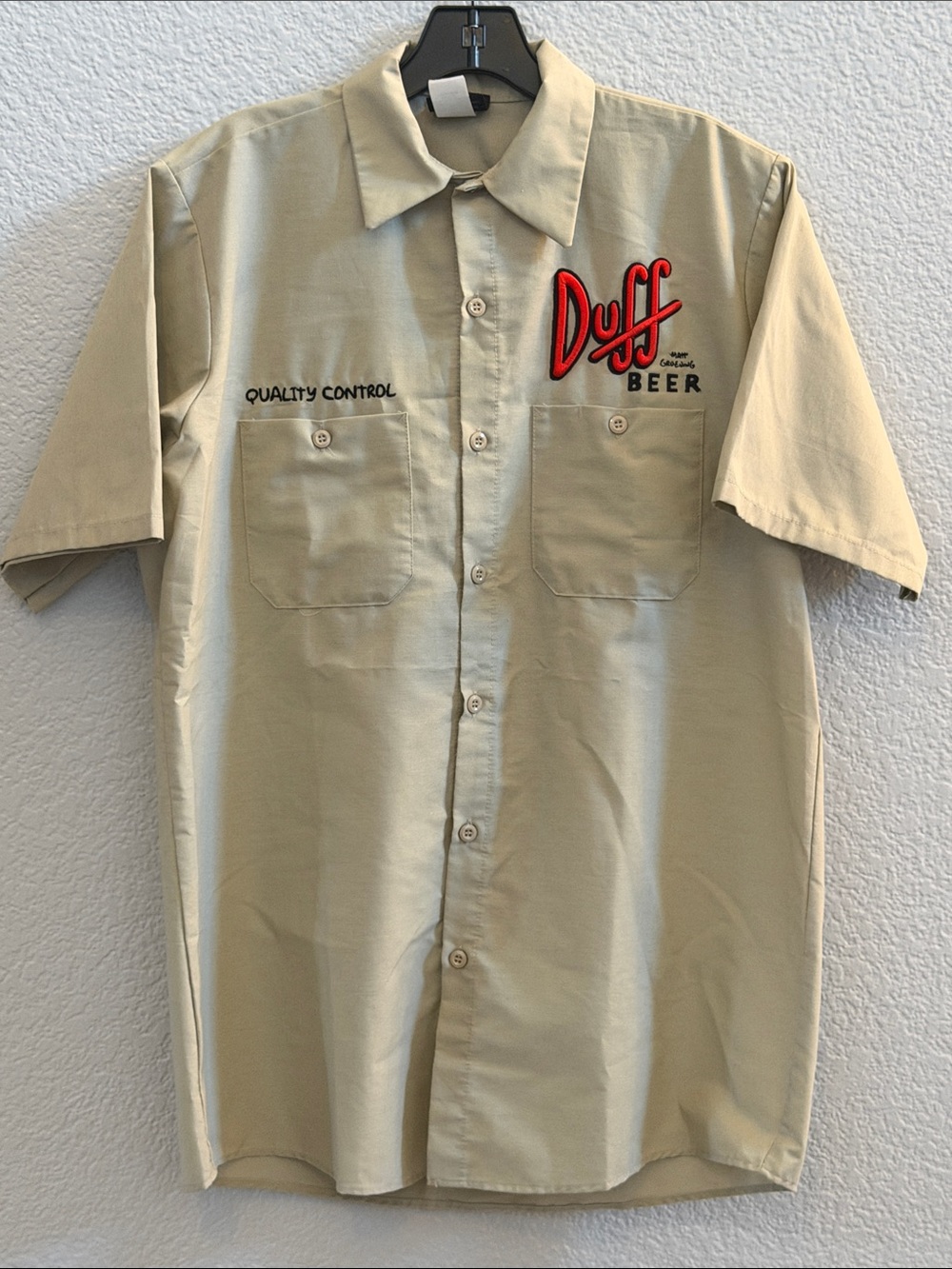 The Simpsons Duff Beer Quality Control T-Shirt Universal Studios Exclusive M